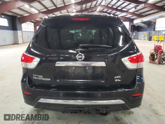 2016 Nissan Pathfinder SV with VIN 5N1AR2MM2GC615592, listed as a Copart auction lot 52010485 with 178,305 mi miles and Salvage Title. Bid and sale history available at carsss.com. Image 6.