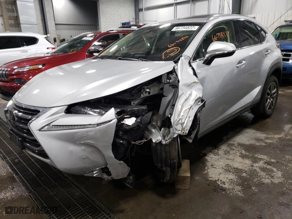 2015 Lexus NX 200t with VIN JTJBARBZ7F2035909, listed as a Copart auction lot 66734822 with 81,845 mi miles. Bid and sale history available at carsss.com. Image 2.