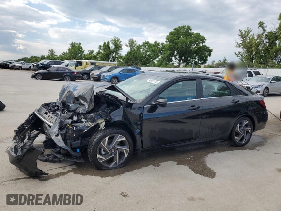 2024 Hyundai Elantra SEL z VIN KMHLS4DG7RU716028, wystawiony jako Copart lot #59912774 z przebiegiem 2 971 mil mil oraz Szkoda całkowita • Salvage title. Historia ofert i sprzedaży dostępna na DreamBid. Obrazek 1.