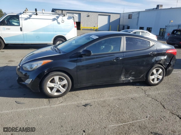 2012 Hyundai Elantra Limited with VIN 5NPDH4AE9CH116395, listed as a Copart auction lot 50218895 with 167,324 mi miles and Salvage Title. Bid and sale history available at carsss.com. Image 1.