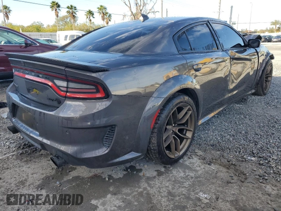 2023 Dodge Charger SRT Hellcat Redeye Widebody with VIN 2C3CDXL9XPH611488, listed as a Copart auction lot 42526075 with 56,309 mi miles and Salvage Title. Bid and sale history available at DreamBid. Image 3.