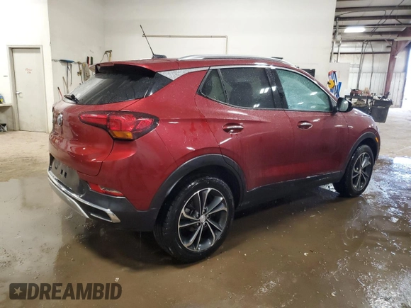 2022 Buick Encore GX Essence with VIN KL4MMGSLXNB028965, listed as a Copart auction lot 46574165 with 101,353 mi miles and Salvage title. Bid and sale history available at DreamBid. Image 3.
