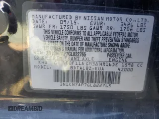 2016 Nissan Versa SV z VIN 3N1CN7AP7GL822765, wystawiony jako Copart lot #76109863 z przebiegiem 118 217 mil mil oraz Szkoda całkowita • Salvage title. Historia ofert i sprzedaży dostępna na DreamBid. Obrazek 12.