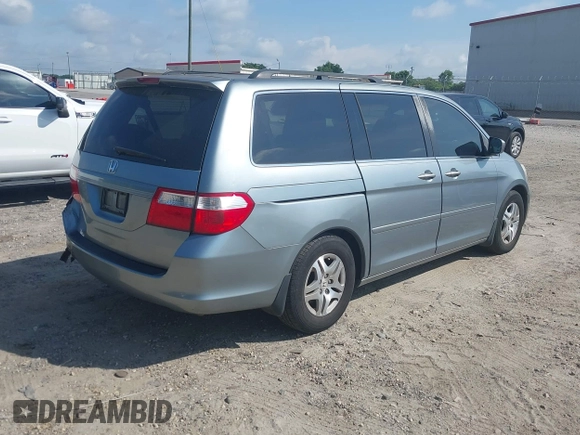 2007 Honda Odyssey EX-L z VIN 5FNRL38697B063344, wystawiony jako IAAI lot #42177286 z przebiegiem 230 773 mil mil oraz . Historia ofert i sprzedaży dostępna na DreamBid. Obrazek 4.