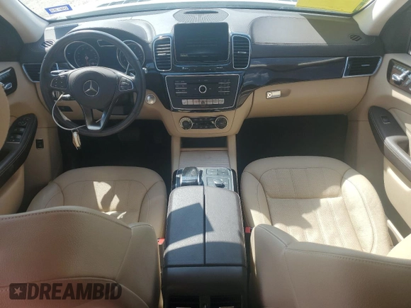 2017 Mercedes-Benz GLS 450 with VIN 4JGDF6EE9HA851724, listed as a Copart auction lot 71825474 with 38,626 mi miles and Salvage Title. Bid and sale history available at DreamBid. Image 8.