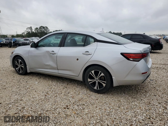 2021 Nissan Sentra SV with VIN 3N1AB8CV2MY261262, listed as a Copart auction lot 53751535 with 53,338 mi miles and Non Repairable. Bid and sale history available at DreamBid. Image 2.