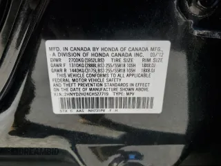 2012 Acura MDX z VIN 2HNYD2H24CH527719, wystawiony jako Copart lot #47137735 z przebiegiem 152 969 mil mil oraz Szkoda całkowita • Salvage title. Historia ofert i sprzedaży dostępna na DreamBid. Obrazek 15.