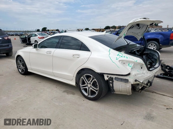 2015 Mercedes-Benz CLS 400 с VIN WDDLJ6FB5FA134260, выставлен на аукционе Copart как лот 58567455 с пробегом 56 868 миль миль и Списание • Salvage title. История ставок и продаж доступна на DreamBid. Изображение 2.