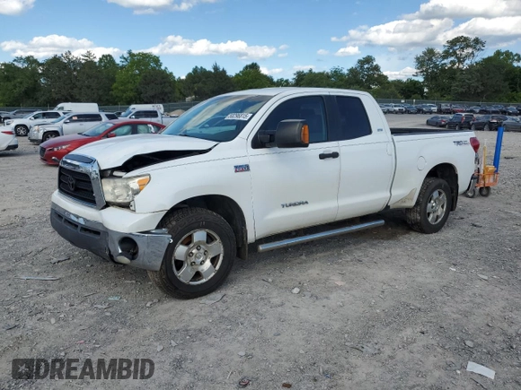 2008 Toyota Tundra with VIN 5TFBV54198X044771, listed as a Copart auction lot 58296815 with 288,619 mi miles and Salvage title. Bid and sale history available at DreamBid. Image 1.