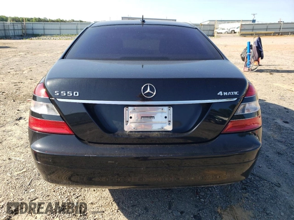 2007 Mercedes-Benz S 550 with VIN WDDNG86X97A108518, listed as a Copart auction lot 56899075 with 166,212 mi miles and Salvage title. Bid and sale history available at DreamBid. Image 6.