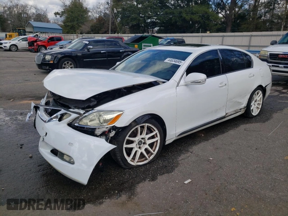 2008 Lexus GS 350 with VIN JTHBE96SX80041043, listed as a Copart auction lot 44634695 with 120,323 mi miles and Salvage Title. Bid and sale history available at carsss.com. Image 1.