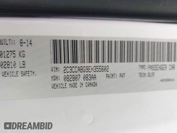 2014 Chrysler 300 S with VIN 2C3CCABG9EH355602, listed as a IAAI auction lot 42244756 with 165,816 mi miles and . Bid and sale history available at DreamBid. Image 9.