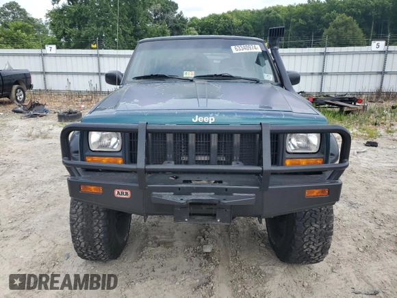 1997 Jeep Cherokee SE with VIN 1J4FJ28S2VL553709, listed as a Copart auction lot 63340974 with 154,029 mi miles and Clean Title. Bid and sale history available at carsss.com. Image 5.