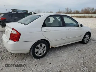 2006 Kia Spectra EX with VIN KNAFE121265208526, listed as a Copart auction lot 80300604 with 101,780 mi miles and Salvage Title. Bid and sale history available at carsss.com. Image 3.