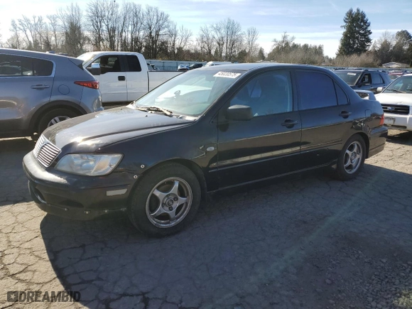 2002 Mitsubishi Lancer OZ-Rally with VIN JA3AJ86E92U027551, listed as a Copart auction lot 45020575 with 214,575 mi miles and Salvage Title. Bid and sale history available at carsss.com. Image 1.