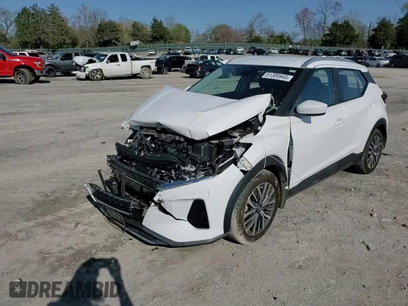 2021 Nissan Kicks SV with VIN 3N1CP5CV4ML493965, listed as a Copart auction lot 51389945 with 43,960 mi miles and Salvage Title. Bid and sale history available at DreamBid. Image 12.