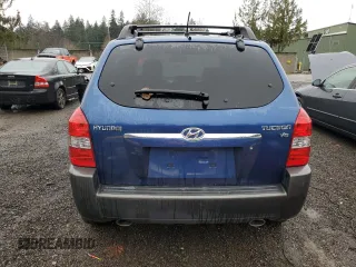 2007 Hyundai Tucson SE with VIN KM8JN12D17U520069, listed as a Copart auction lot 84058614 with 158,352 mi miles and Salvage Title. Bid and sale history available at carsss.com. Image 6.