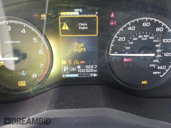 2019 Subaru Forester with VIN JF2SKACC6KH569407, listed as a IAAI auction lot 42682102 with 100,322 mi miles and . Bid and sale history available at DreamBid. Image 16.