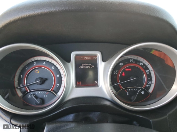 2013 Dodge Journey SXT with VIN 3C4PDDBG5DT615043, listed as a Copart auction lot 53106715 with 116,781 mi miles and Clean Title. Bid and sale history available at carsss.com. Image 9.