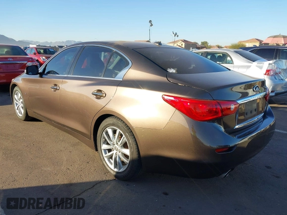 2015 Infiniti Q50 Premium with VIN JN1BV7AP8FM351418, listed as a IAAI auction lot 41488091 with 151,421 mi miles. Bid and sale history available at carsss.com. Image 3.