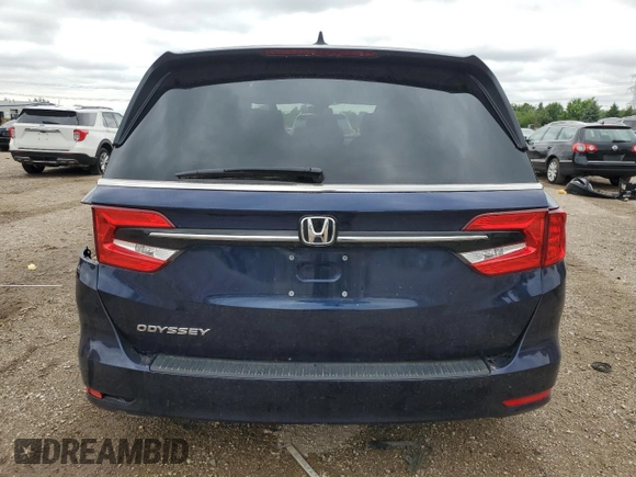 2023 Honda Odyssey EX with VIN 5FNRL6H55PB076665, listed as a Copart auction lot 57663235 with 19,346 mi miles and Salvage title. Bid and sale history available at DreamBid. Image 6.