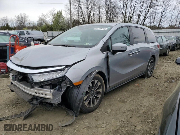 2022 Honda Odyssey EX-L с VIN 5FNRL6H76NB060456, выставлен на аукционе Copart как лот 52706755 с пробегом 55 886 миль миль и Списание • Salvage title. История ставок и продаж доступна на DreamBid. Изображение 1.