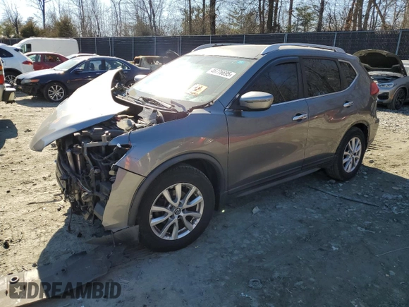 2017 Nissan Rogue SV with VIN KNMAT2MV7HP546682, listed as a Copart auction lot 46776695 with 158,839 mi miles and Salvage Title. Bid and sale history available at carsss.com. Image 1.