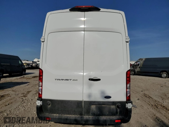2023 Ford Transit Cargo with VIN 1FTBR1X85PKA18265, listed as a Copart auction lot 46714385 with 62,737 mi miles and Salvage Title. Bid and sale history available at DreamBid. Image 6.