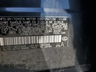 2010 Lexus LS 460 with VIN JTHBL5EF8A5094271, listed as a Copart auction lot 50662095 with 172,225 mi miles and Salvage Title. Bid and sale history available at DreamBid. Image 12.