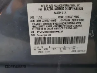 2011 Mazda 6 i Touring с VIN 1YVHZ8CH3B5M08727, выставлен на аукционе Copart как лот 47485175 с пробегом 216 444 миль миль и Списание • Salvage title. История ставок и продаж доступна на DreamBid. Изображение 14.