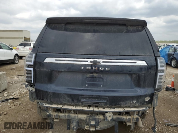 2021 Chevrolet Tahoe LT with VIN 1GNSKNKD0MR253098, listed as a Copart auction lot 53230535 with 143,689 mi miles and Salvage title. Bid and sale history available at DreamBid. Image 6.