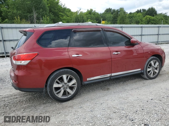 2013 Nissan Pathfinder Platinum with VIN 5N1AR2MM2DC623879, listed as a Copart auction lot 63420305 with 191,230 mi miles and Clean title. Bid and sale history available at DreamBid. Image 3.