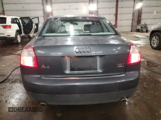 2003 Audi A4 1.8T with VIN WAULC68E53A264026, listed as a Copart auction lot 87417384 with 108,706 mi miles and Salvage Title. Bid and sale history available at carsss.com. Image 6.