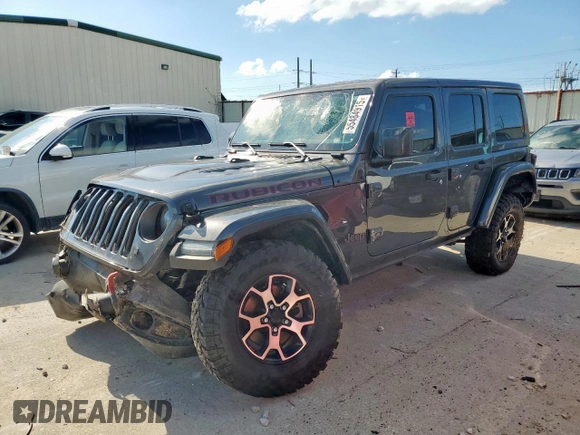 2020 Jeep Wrangler Unlimited Rubicon with VIN 1C4HJXFG3LW234034, listed as a Copart auction lot 55484915 with 23,891 mi miles and Salvage title. Bid and sale history available at DreamBid. Image 1.