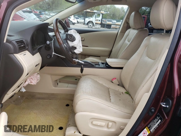 2013 Lexus RX 350 with VIN JTJBK1BA4D2034609, listed as a Copart auction lot 52022985 with 99,542 mi miles and Salvage Title. Bid and sale history available at carsss.com. Image 7.