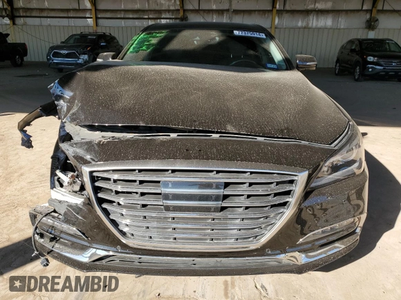 2018 Genesis G80 3.8L with VIN KMHGN4JE8JU231963, listed as a Copart auction lot 77375914 with 86,227 mi miles and Salvage Title. Bid and sale history available at carsss.com. Image 5.