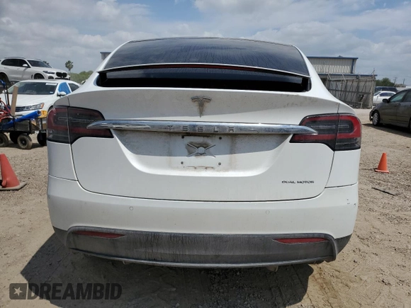 2020 Tesla Model X Long Range with VIN 5YJXCDE20LF303678, listed as a Copart auction lot 53026705 with Not Provided miles and Salvage Title. Bid and sale history available at carsss.com. Image 6.