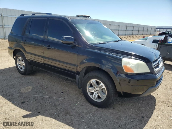 2005 Honda Pilot EX-L with NAVI with VIN 2HKYF18785H556947, listed as a Copart auction lot 48968035 with 146,847 mi miles and Salvage Title. Bid and sale history available at carsss.com. Image 4.