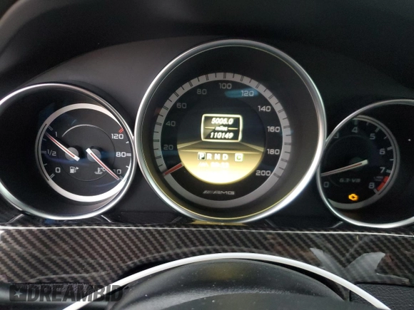 2012 Mercedes-Benz C 63 AMG with VIN WDDGF7HB1CA627046, listed as a Copart auction lot 82558534 with 110,149 mi miles and Salvage Title. Bid and sale history available at carsss.com. Image 9.