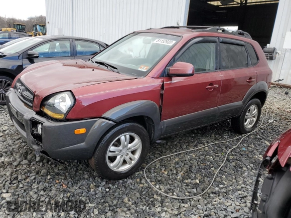 2007 Hyundai Tucson SE with VIN KM8JN12D47U665560, listed as a Copart auction lot 81152933 with 161,090 mi miles and Salvage Title. Bid and sale history available at carsss.com. Image 1.