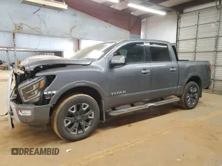 2024 Nissan Titan Pro-4X with VIN 1N6AA1ED5RN111708, listed as a Copart auction lot 42356375 with 31,487 mi miles and Salvage title. Bid and sale history available at DreamBid. Image 1.