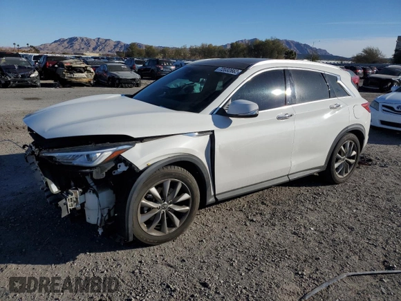 2019 Infiniti QX50 LUXE with VIN 3PCAJ5M16KF134582, listed as a Copart auction lot 72032662 with 58,189 mi miles. Bid and sale history available at carsss.com. Image 1.
