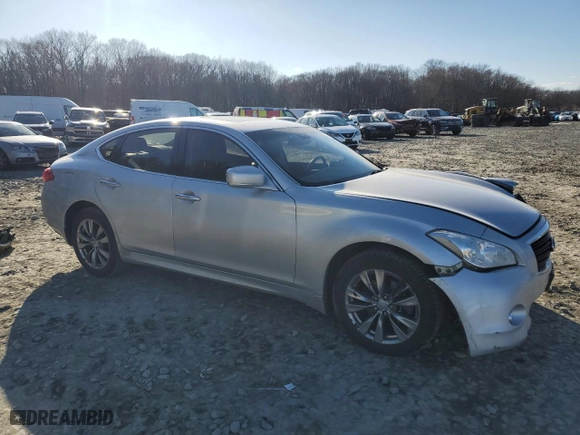 2012 Infiniti M37 with VIN JN1BY1ARXCM390500, listed as a Copart auction lot 46332685 with 127,808 mi miles and Salvage Title. Bid and sale history available at carsss.com. Image 4.