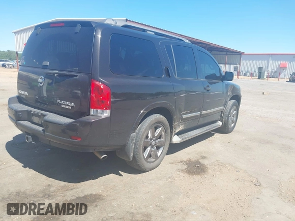 2014 Nissan Armada Platinum z VIN 5N1BA0NE9EN611807, wystawiony jako IAAI lot #42297717 z przebiegiem 199 541 mil mil oraz . Historia ofert i sprzedaży dostępna na DreamBid. Obrazek 4.