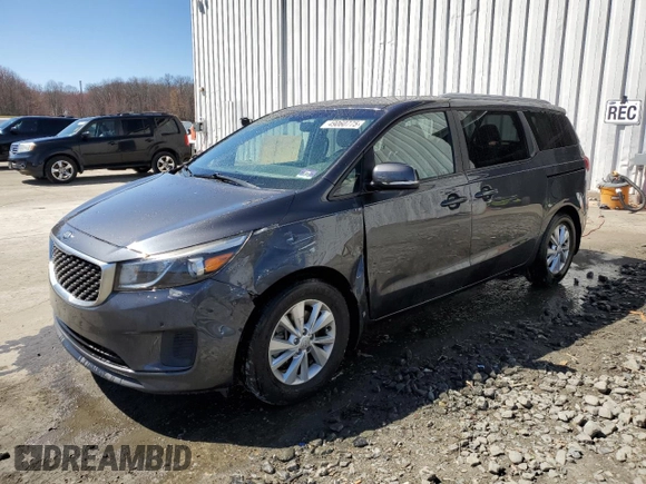 2017 Kia Sedona LX with VIN KNDMB5C17H6328134, listed as a Copart auction lot 49060775 with 145,592 mi miles and Salvage Title. Bid and sale history available at DreamBid. Image 1.