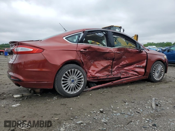 2014 Ford Fusion Titanium Hybrid with VIN 3FA6P0RU4ER387323, listed as a Copart auction lot 57107195 with Not provided miles and Salvage title. Bid and sale history available at DreamBid. Image 3.