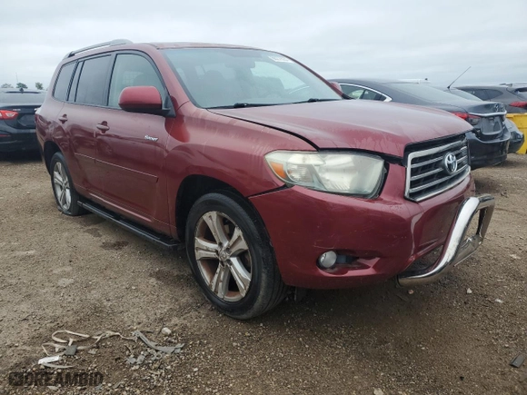 2009 Toyota Highlander Sport with VIN JTEES43A692116005, listed as a Copart auction lot 66279264 with 129,139 mi miles and Salvage Title. Bid and sale history available at carsss.com. Image 4.