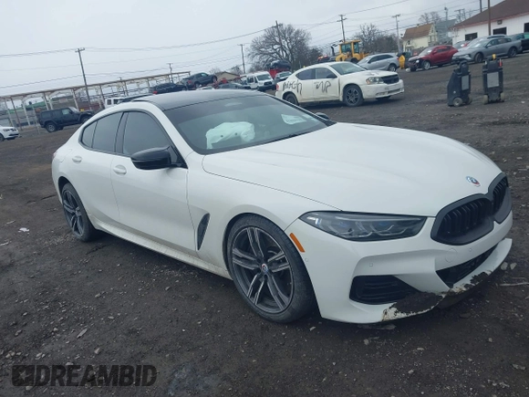2023 BMW 8 Series M850i with VIN WBAGV8C06PCK97193, listed as a IAAI auction lot 41888779 with 40,845 mi miles and . Bid and sale history available at DreamBid. Image 1.