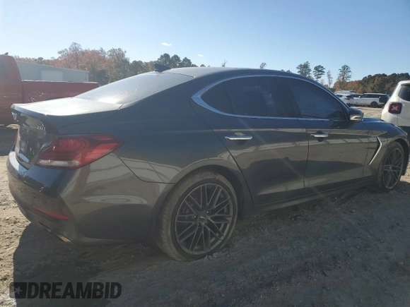 2019 Genesis G70 Advanced with VIN KMTG44LA5KU015394, listed as a Copart auction lot 81923194 with 128,676 mi miles and Salvage Title. Bid and sale history available at DreamBid. Image 3.