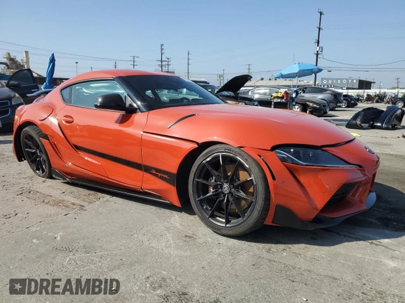 2024 Toyota Supra 3.0 with VIN WZ1DB0G09RW062378, listed as a Copart auction lot 63225635 with Not provided miles and Salvage title. Bid and sale history available at DreamBid. Image 4.